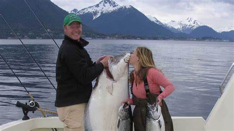 Senior fishing in Alaska